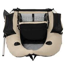 gladney Khaki Portable Inflatable Fishing Dinghy Boat Adjustable Backrest 130kg Load Hand Pump Oars Fins Patch Kit Dual Air Chambers U-Shaped Hull Carry Strap - Màu Khaki - Xem 8