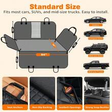 YVDKL Pet Dog Seat Cover, Waterproof Seat Cover, Hammock 600D Heavy-Duty Scratch Resistant Anti Slip Durable Soft Backrest Cover, Suitable For Cars, Trucks, And SUVs - Black - View 2