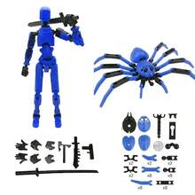 Robot móvil multiarticulado, maniquí de juguete impreso en 3D, figura de acción 13, Robot móvil de cuerpo completo, juguetes, regalos para niños - Conjunto negro - Ver 11