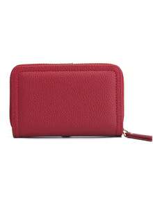 Women's Multi-Functional Zipper Wallet, Retro Style Purse, Large Capacity Women's Wallet With Multiple Card Slots, Zipper Coin Pouch, Mini Clutch, Textured Minimalist Unisex Wallet, Versatile Daily Use - Burgundy - View 10