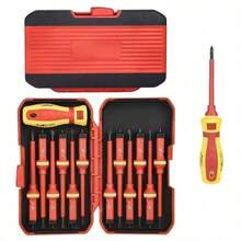 1000V Insulated Screwdriver Set, Magnetic Tip Screwdriver Kit, Electrician Tools, Replaceable Blades, Home Repair Screwdriver For Men - Random Style Screwdriver - View 1