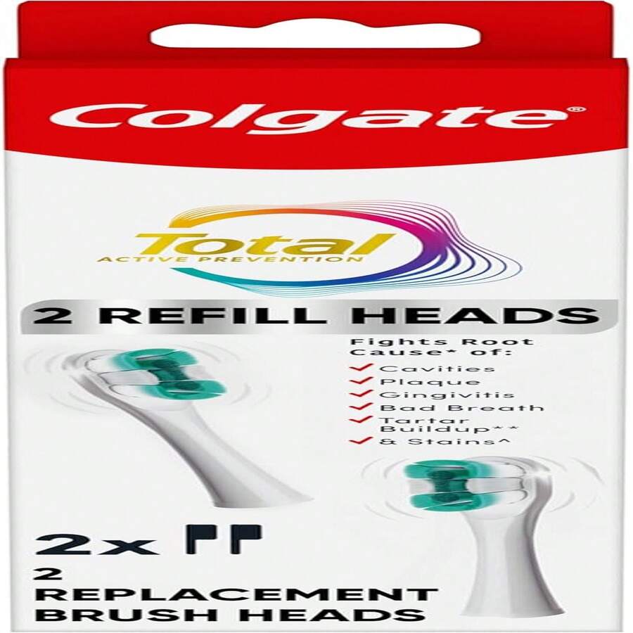 Colgate Total Battery Replacement Toothbrush Heads, 2 Pack - stk-x1-827854018698 - View 1