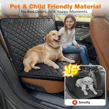 YVDKL Pet Dog Seat Cover, Waterproof Seat Cover, Hammock 600D Heavy-Duty Scratch Resistant Anti Slip Durable Soft Backrest Cover, Suitable For Cars, Trucks, And SUVs - Black - View 4