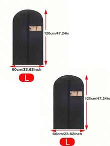 1/2pcs Travel Garment Protector Set Dust Cover Bag Hanging Long Garment Bag For Dresses Wardrobe Hanging Dress Dust Bag Household Clothes Dust Cover Thickened Down Jacket Storage Bag - Multicolor - View 15
