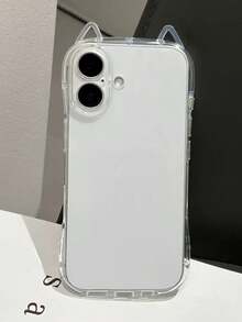 1个透明猫耳手机壳，兼容 17 Pro Max、16 Pro、15 Pro Max，简约防震硅胶保护套，兼容 14 Pro、13/14/12 - 彩色 - 查看 4