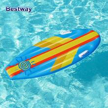 Bestway Tabla de surf acuática de 2 colores/1 pieza, tabla de pad pontón inflable, pontón de juego acuático, tabla de surf inflable de una pieza - 42046-B - Ver 2