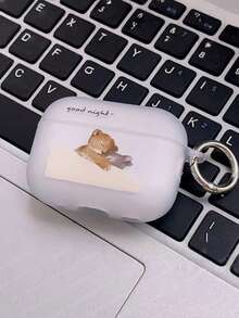 Ốp bảo vệ Apple hình Gấu và Chuột Ngủ Ngon, màu trắng mờ, chất liệu mềm, chống rơi vỡ, có kẹp carabiner, tương thích với ốp lưng Apple. - Nhiều màu - Xem 6
