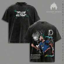 [COLLECTION] T-Shirt, Anime Graphic T-Shirt, Deku, Bakugo And Todoroki T-Shirt, Japanese Manga Streetwear, Plus Size Vintage T-Shirt, Hero Academia Clothing, Shonen Battle Outfit - 黑色 - 查看 6