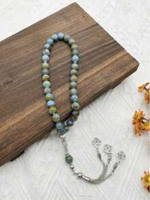 1 chuỗi hạt cầu nguyện Tasbih ba sợi bằng đá mã não, quà tặng Eid Al-Adha cho người Hồi giáo. - Nhiều màu - Xem 4