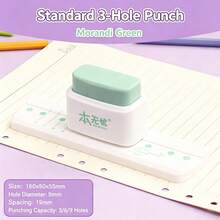 1pc Creative 3-Hole Puncher Round Hole Loose Leaf Binder Multi-Hole Punching Machine Small 5-Hole B5 Loose Leaf Notebook Puncher No Debris - Regular - View 13