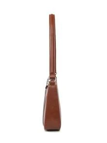 Borsa a tracolla vintage in pelle PU, borsa leggera per pendolari, borsa a spalla classica e portatile, adatta per adolescenti, donne, studenti universitari, donne d'ufficio. Ideale per ufficio, scuola, lavoro, affari, pendolarismo, shopping, appuntamenti, viaggi, attività all'aperto e altre occasioni, inoltre un ottimo regalo per le signore. - Multicolore - Visualizzare 4