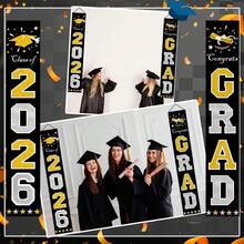 2026 Graduation Decorations Congratulations On Graduation Porch Banner Suitable For Any School Or Grade 2026 Graduation Party Decorations - 180*30cm(70.87*11.81in) - View 2