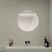 1pc Round Frameless Minimalist Fresh Acrylic Decorative Mirror, Self-Adhesive Makeup Mirror, Suitable For Bedroom, Bathroom And Home Decor, DIY And Outdoor Photography Props - 30*30 - View 3