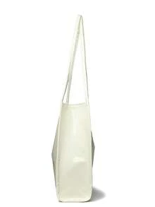 New Fashionable Women's Shoulder Bag, Versatile Solid Color Retro Style, Large Capacity, PU Material, Classic Square Bag, Suitable For Work, Daily Commute, Shopping, Travel, Multifunctional Handbag - White - View 8