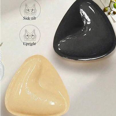 2 Pieces Of Women's Double-Sided Adhesive Supportive Bra Pads - Reusable Padded Adhesive Bra Pads - Suitable For Dresses And Bikinis - Essential Daily Items