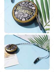 1pc/ 1.5m, Portable Retractable Retro PU Leather Mini Tape Measure Retro Measuring Tape Retro Sewing Centimeter Inch Drum Scale, Tailor, Handmade Items, - Multicolor - View 7