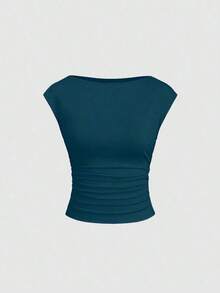 Set de 3 piezas de Top/camiseta de mujer ajustada, de manga corta, con espalda recortada, transpirable y que absorbe la humedad - Multicolor 14 - Ver 5