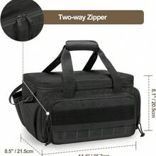 1个重型布料工具背包，内部空间宽敞，14英寸，带加固拉链隔层 - 重型建筑工地收纳包，带工具袋、拉链主隔层和侧袋，耐用工作背包，适用于承包商、电工、维修工 - 理想的圣诞节/万圣节礼物，用于工具存储和运输，大容量工具包，工具手提袋 - 園藝工具包工具背包 - 查看 7