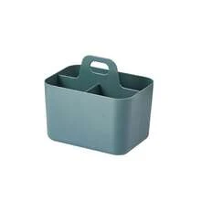 1 pieza Caja de almacenamiento de plástico multicapa con asa, adecuada para el baño y el tocador - Caja de almacenamiento con estilo - Ver 4