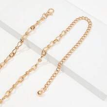 1 pieza Elegante y de moda Cadena de cintura de metal, Lazo dorado con colgante esférico, Adecuado para vestidos/vaqueros, Accesorio casual/de oficina/de fiesta, Regalo de vacaciones para mujeres Estilo 2000 - Cadena dorada con lazo para la cintura - Ver 5