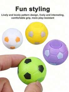 Random Color Interactive Finger Football Rotatable Stress Relief Sensory Toy, Children's Birthday Party Gift Filler - 多色 - 查看 2