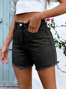 Plus Size Women Casual Fashion Elastic Skinny Jeans Summer - Negro - Ver 5