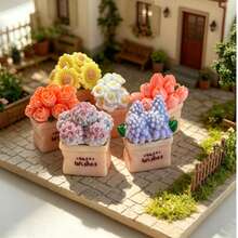 Cute Aesthetic Vase Decor, Multiple Romantic Floral Bouquet Mini Models, Home Desktop, Model House Accessories, Mini Landscape Decoration - Random - View 7