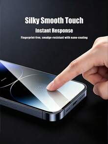 NNBILI 2pcs HD Tempered Glass Phone Screen Protector, Full Coverage, Compatible With IPhone 17 16 15 14 13 12 11 Pro Max 17e 16e X Xs Max 7 8 Plus, 9H Hardness, Transparent, Scratch-Resistant, Anti-Drop, Shockproof Anti-Fingerprint - Clear - View 5