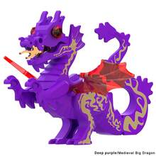 MOC creativo Medieval dragón Caballeros modelo figuras de acción bloques de construcción colección de ladrillos Brinquedos juguetes para niños regalos - Conjunto 33 - Ver 21