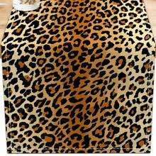 Leopard Print Tablecloth, Brown Cheetah Decor Running Decoration, Western Kitchen Dining Table Decor, Farmhouse Style Tablerunner Suitable For Party, Home, Kitchen, Dining Room - Brown - View 14