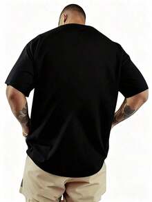 Big And Tall Mens Shirts 180G Cotton Short Sleeve Shirt 250th Anniversary Patriotic Theme Print Vintage Numbers And Design American Celebration Daily Casual Top GOHS - màu đen - Xem 3