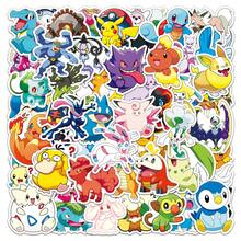 pokemon Bộ 50 miếng dán Pokémon hỗn hợp, màu trắng, chống thấm nước, bền chắc, thích hợp dán lên laptop, điện thoại, đàn guitar, mũ bảo hiểm, hành lý, không cần nguồn điện. - Nhiều màu - Xem 1