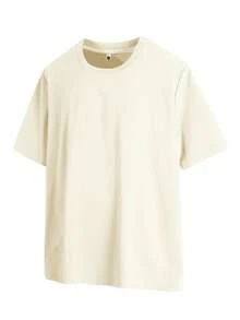 Set de 4 camisetas de manga corta de unicolor talla grande, adecuadas para primavera/verano/otoño - Multicolor - Ver 3