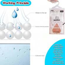 1-40PCS/SET Hanging Moisture Absorber Bag, 500ml Unscented Closet Dehumidifier, Visible Water Collection Desiccant For Wardrobe And Bathroom - Multicolor - View 7