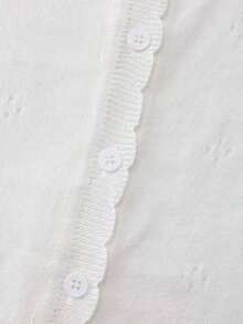 Cárdigan de punto ligero para mujer, de manga larga, informal y transpirable, para primavera/verano - Blanco - Ver 4