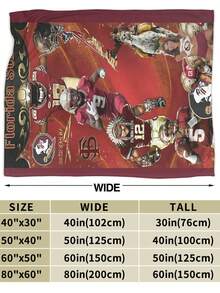 Florida State Merch Seminoles Throw Blanket Warm Blankets Breathable Air Conditioner Blanket For Car Classic Outdoor Blankets For Picnic For All Season - màu đen - Xem 8