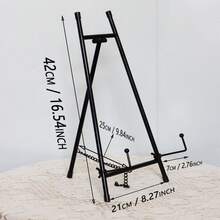 1pc Adjustable Iron Round Tube Easel, 42cm Or 110cm Height, Durable Multi-Purpose Display Stand For Art, Wedding, Events, Home Decor, Photo Exhibition - 1PC - View 14
