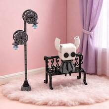 330+Pcs Hollow Knight Building Blocks Model, An Interesting Building Block Decor, ABS Material Knight Figurine Sitting On Bench, Assembled Blocks Can Be Used As Decorative Ornament, Birthday Gift For Men And Women - Multicolor - View 3