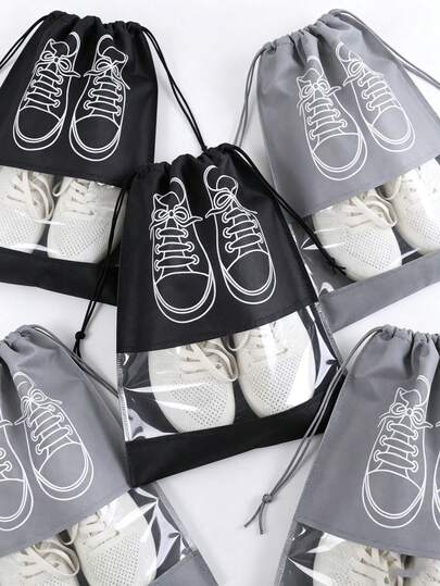 1pc Travel Shoe Storage Bag, Portable Shoe Organizer, Dust-Proof Shoe Bag For Sports & Fitness
