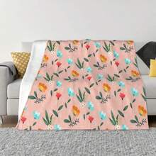 Spring Flowers Smooth Pattern Ultra-Soft Precise Wool Blanket - 1 - Ver 1