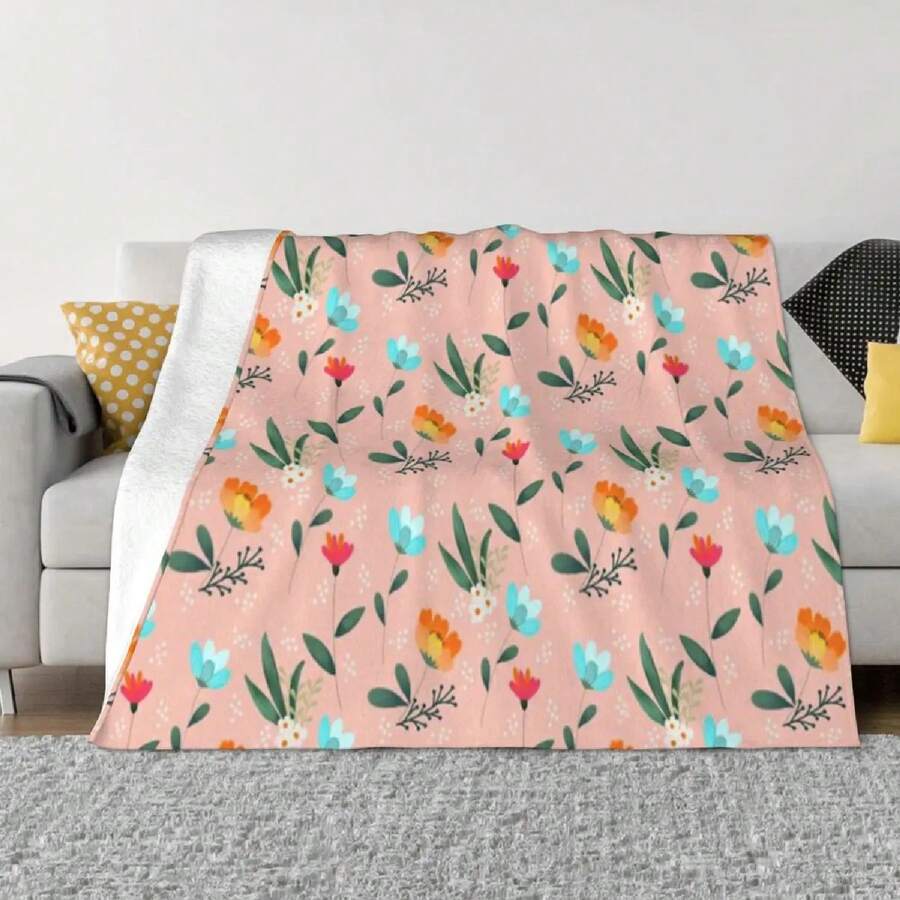 Spring Flowers Smooth Pattern Ultra-Soft Precise Wool Blanket - 1 - Ver 1