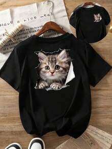 Plus Size T-Shirts - Black - View 1