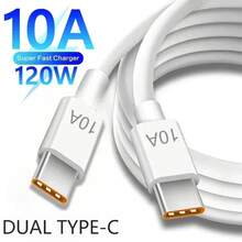 Fast Charging Data Cable (PVC) 120W 10A Dual USB-C Cell Phones Solar Panels Phone Solar Charger Memorial Day Summer Kickoff - 1M 10A Type C Cable - View 2