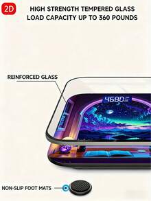 Digital Body Weight Scale With One-Touch Measurement Technology, Thickened Tempered Glass LED Bathroom Scale, Digital Weight Loss Scale Gift - Multicolor - View 4