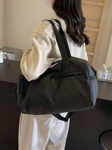 CKDX 1 pieza Bolsa deportiva y de fitness, con compartimento seco y húmedo, bolsa de entrenamiento y natación para mujeres, de gran capacidad - Negro - Ver 6