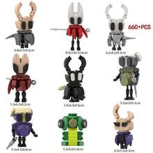330+Pcs Hollow Knight Building Blocks Model, An Interesting Building Block Decor, ABS Material Knight Figurine Sitting On Bench, Assembled Blocks Can Be Used As Decorative Ornament, Birthday Gift For Men And Women - Multicolor - View 6