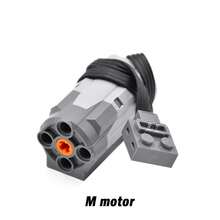 MOC-funciones de energía de alta tecnología, servomotor, interruptor de polaridad, juego de luces, receptor de Control remoto de velocidad IR, caja de batería, Juguetes DIY - Control de Velocidad 8879 - Ver 6