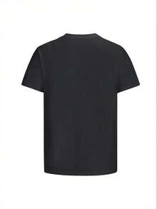 Florida Title Men's Short-Sleeved T-Shirt, Made Of Cotton, With An American Print, Relaxed Crew Neck, Breathable And Lightweight, Suitable As A Loose-Fitting Garment For Sportswear. - 黑色 - 查看 2