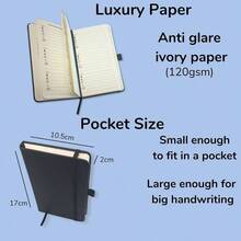 Password Book With Alphabetical Tabs - Pink Vegan Leather Pocket Size Notebook - Internet Address Log In Organizer For Women Adults World Book Day - Pink - View 4