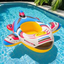Flotador de avión inflable para niños de verano, 1 unidad, para diversión acuática, piscinas y lagos, consideraciones clave para títulos de productos - Verde - Ver 3